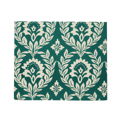 La Doublej Leaf-print Linen Placemats (set Of Two) In Green Garland