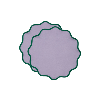 Shop La Doublej Cloud Placemat Set Of 2 In Rainbow Lilac