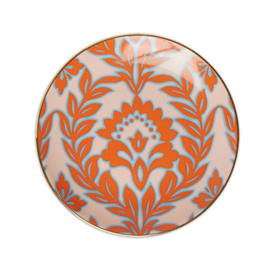 La Doublej Side Plates Set Of 2 In Turquoise - Pink Garland