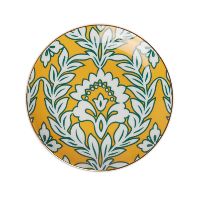 La Doublej Side Plates Set Of 2 In Yellow - Violet Garland
