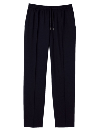 Shop Sandro Men's Elasticated Straight-leg Pants In Black