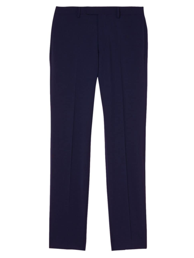 Shop Sandro Men's Virgin Wool Suit Trousers In Navy Blue