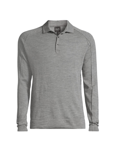 Shop Good Man Brand Men's Mvp Wool Slim-fit Polo Sweater In Grey Heather