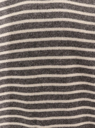 Shop Ami Alexandre Mattiussi Virgin Wool Sweater With Striped Motif In Grey