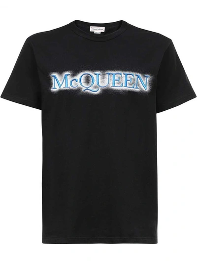 Shop Alexander Mcqueen Black Logo T-shirt