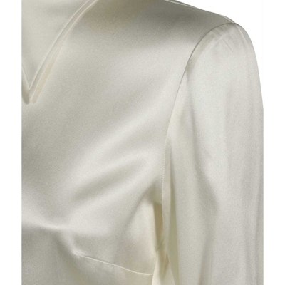Shop Dolce & Gabbana White Bodysuit Shirt In Grey