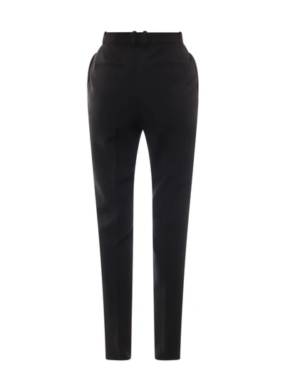 Shop Saint Laurent Sustainable Virgin Wool Trouser In Black