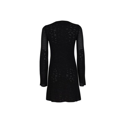 Shop Chloé Knitted Dress In Black