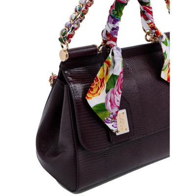 Shop Dolce & Gabbana Sicily Dauphine Handbag In Black