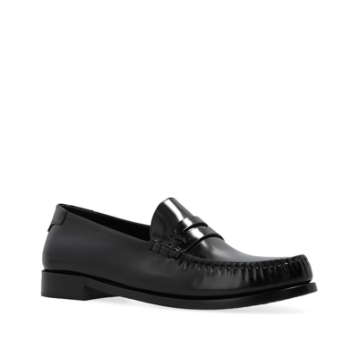 Shop Saint Laurent Penny Loafers In Black