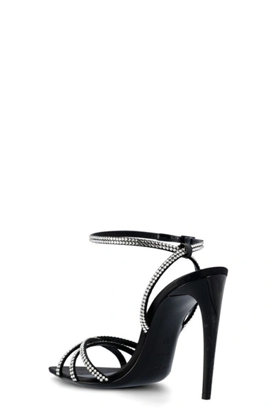 Shop Saint Laurent Black Stiletto Sandals