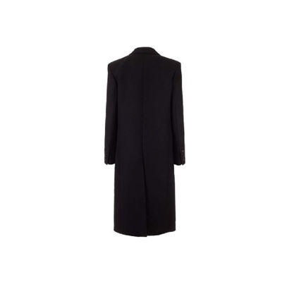 Saint Laurent Satin Coat Women In Black