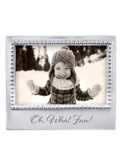 Shop Mariposa Beaded Oh What Fun Frame In Silver