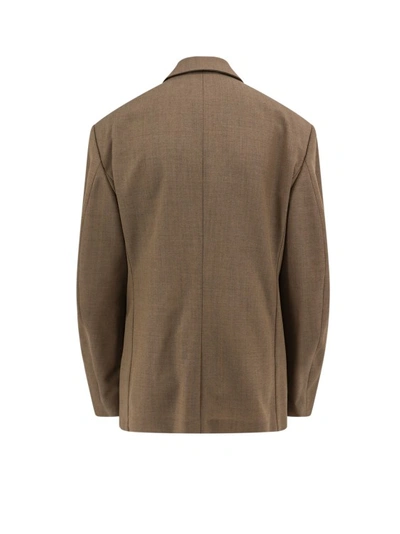 Shop Lemaire Tailored Wool Blend Blazer In Brown