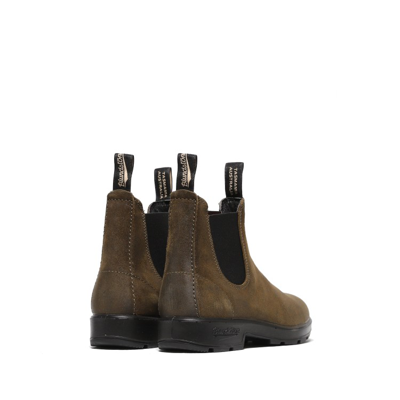 Blundstone Soft Green Suede Ankle Boots In Green
