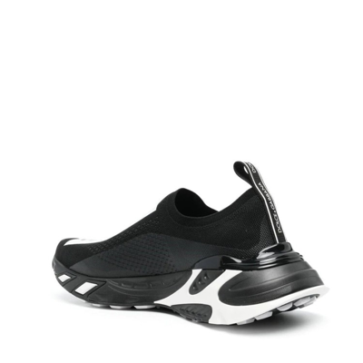 Dolce & Gabbana Calza Mesh Logo Slip-on Sneakers In Black