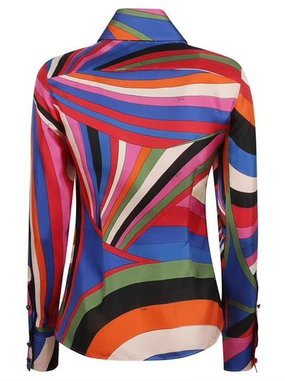 Shop Pucci Iride-print Silk Shirt In Multicolor