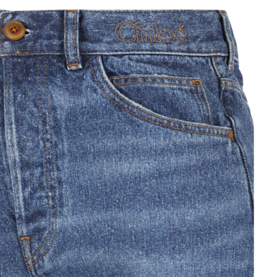 Chloé High-rise Heart-pocket Wide-leg Denim Jeans In Blue
