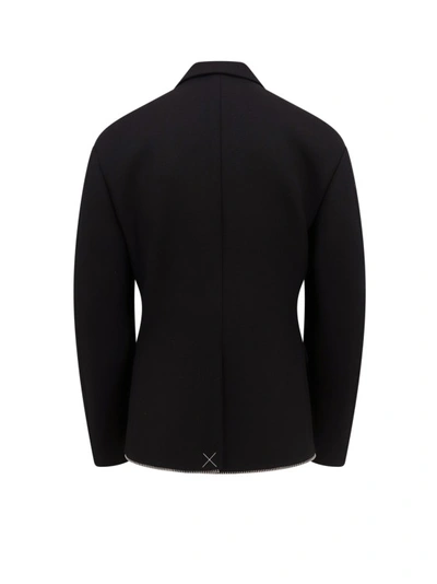 Shop Off-white Japwool Blazer With All-around Zip In Black