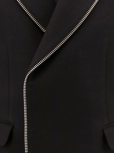 Shop Off-white Japwool Blazer With All-around Zip In Black