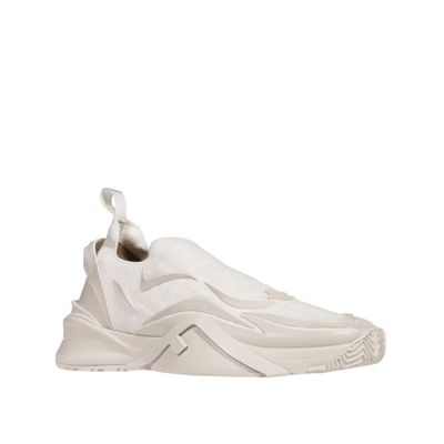 Shop Fendi Flow Ff Jacquard Sneakers In White