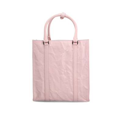 Shop Prada Leather Handbag In Pink
