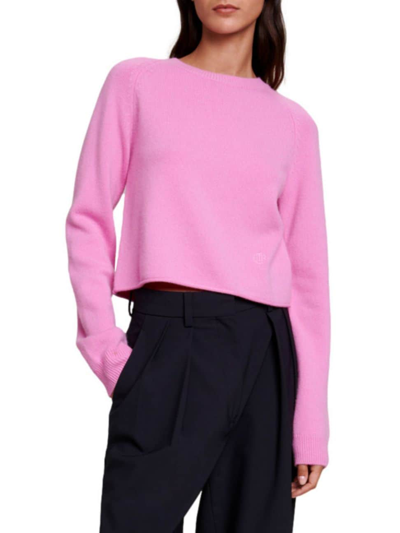 Shop Maje Women's Cashmere Jumper In Pink