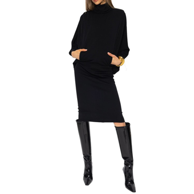 Saint Laurent Wool Dress Women In Black
