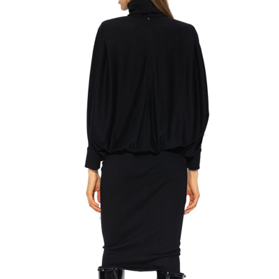 Saint Laurent Wool Dress Women In Black