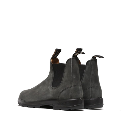 Shop Blundstone Ankle Boot With Soft Gray Nubuck Upper In Black