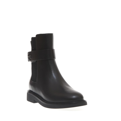 Shop Tory Burch Black Leather Ankle Boots