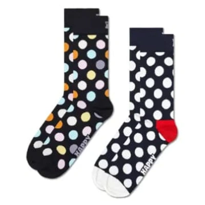 Shop Happy Socks Bdo02-9350 2-pack Classic Big Dot Socks In Red