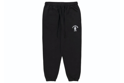Pre-owned Bape College One Point Overdye Pants Black