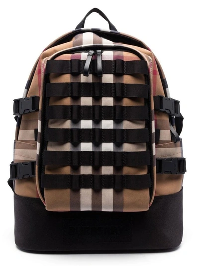 Shop Burberry Brown Cotton Backpack