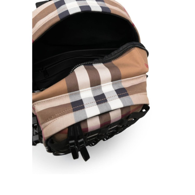 Shop Burberry Brown Cotton Backpack