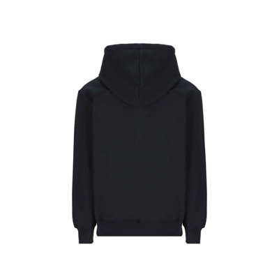 Shop Alexander Mcqueen Logo Hoodie Sweatshirt In Black