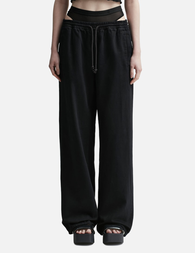 Shop Alexander Wang T Layered Track Pants In Black