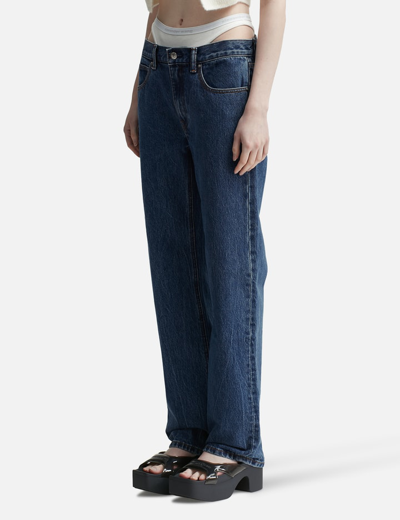 Shop Alexander Wang T Layered Loose Jeans In Blue
