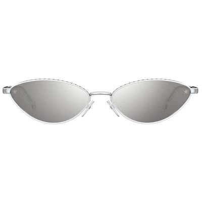 Shop Chiara Ferragni Cat Eye Frame Sunglasses In Silver