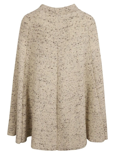 Shop Jil Sander Ribbed-knit Wool Skirt In Neutrals