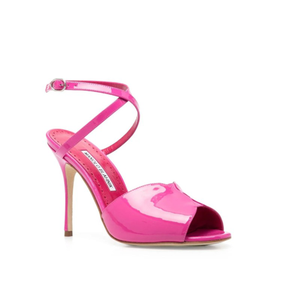 Shop Manolo Blahnik Hourani 105 Sandals In Pink