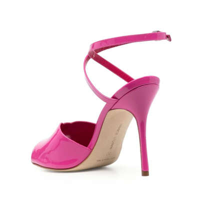 Shop Manolo Blahnik Hourani 105 Sandals In Pink