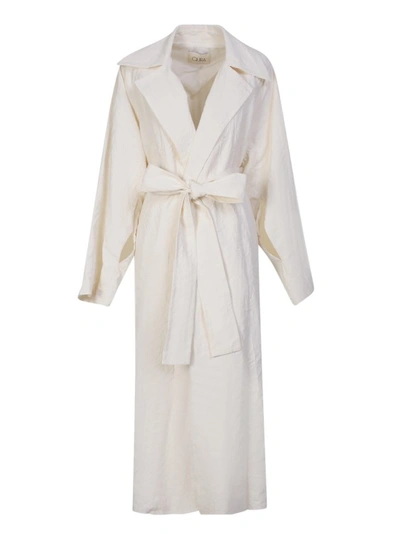 Quira White Double-breasted Coat In White