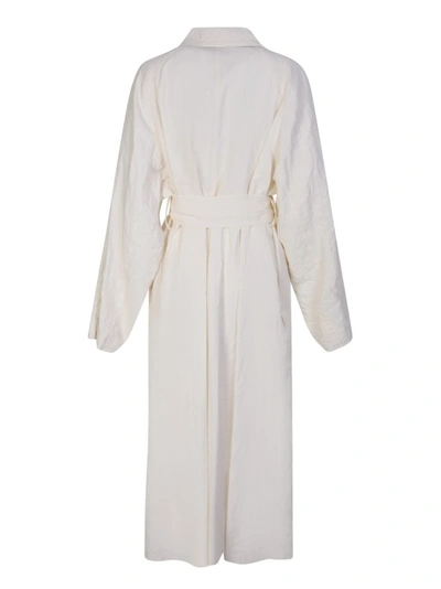Quira White Double-breasted Coat In White