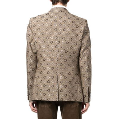 Shop Gucci Cotton And Wool Jacket In Brown