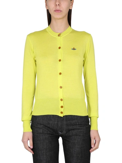 Shop Vivienne Westwood Cardigan Bea In Yellow