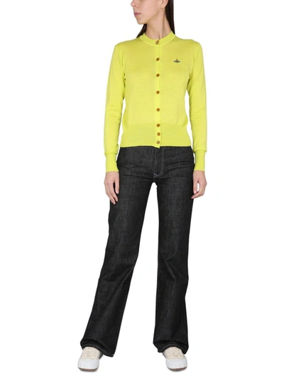 Shop Vivienne Westwood Cardigan Bea In Yellow