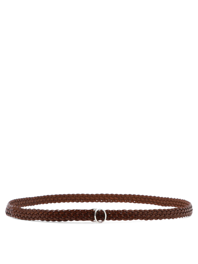 Shop Orciani Woven Leather Belt