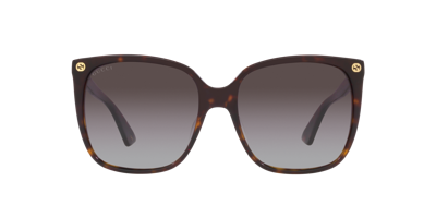 Shop Gucci Woman Sunglass Gg0022s In Brown Gradient