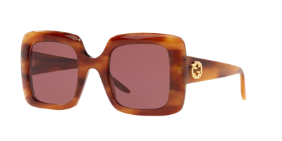 Gucci Gg0896s Square-frame Acetate Sunglasses In Purple